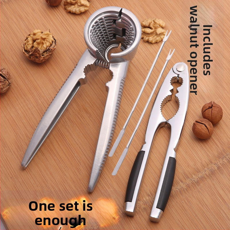 Pomôcka na lúpanie a otváranie šupiek orechov: Vlašské orechy, borovicové orechovky a lieskovce — značka Unique, moderný minimalistický dizajn, uvedená 2019, nie je dovážaná, materiál: iný.