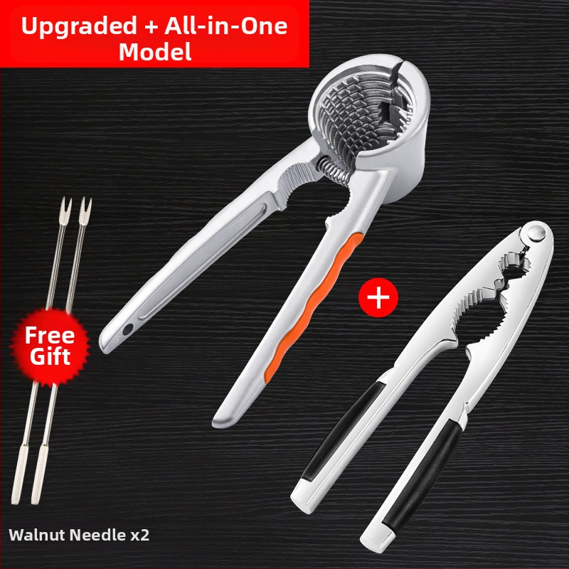 Pomôcka na lúpanie a otváranie šupiek orechov: Vlašské orechy, borovicové orechovky a lieskovce — značka Unique, moderný minimalistický dizajn, uvedená 2019, nie je dovážaná, materiál: iný.