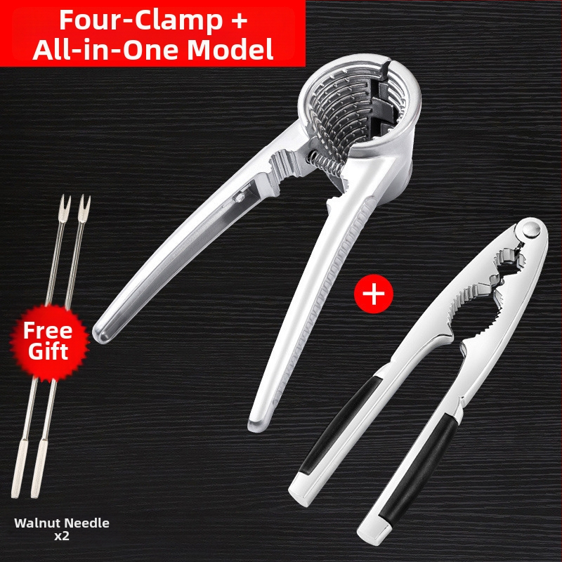 Pomôcka na lúpanie a otváranie šupiek orechov: Vlašské orechy, borovicové orechovky a lieskovce — značka Unique, moderný minimalistický dizajn, uvedená 2019, nie je dovážaná, materiál: iný.