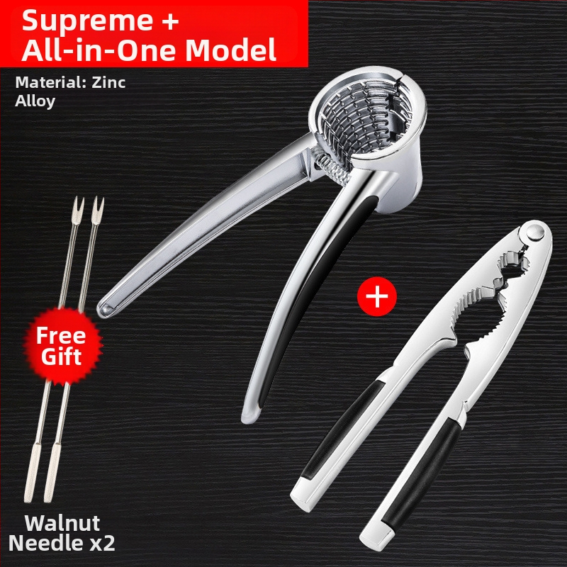 Pomôcka na lúpanie a otváranie šupiek orechov: Vlašské orechy, borovicové orechovky a lieskovce — značka Unique, moderný minimalistický dizajn, uvedená 2019, nie je dovážaná, materiál: iný.