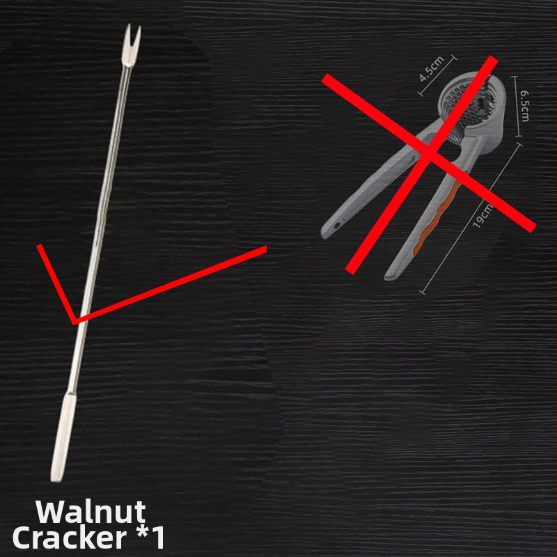 Pomôcka na lúpanie a otváranie šupiek orechov: Vlašské orechy, borovicové orechovky a lieskovce — značka Unique, moderný minimalistický dizajn, uvedená 2019, nie je dovážaná, materiál: iný.