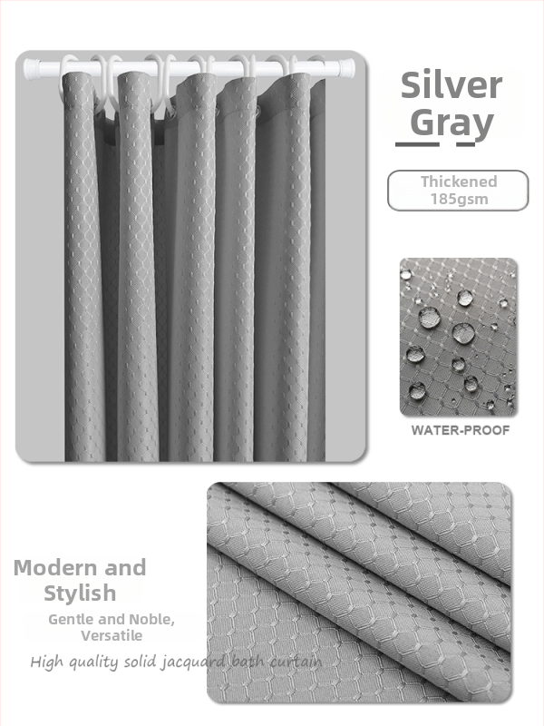 Душ завеса в скандинавски стил, полиестер, водоустойчива, против мухъл (Материал: полиестер; Стил: скандинавски; Водоустойчива; Против мухъл)