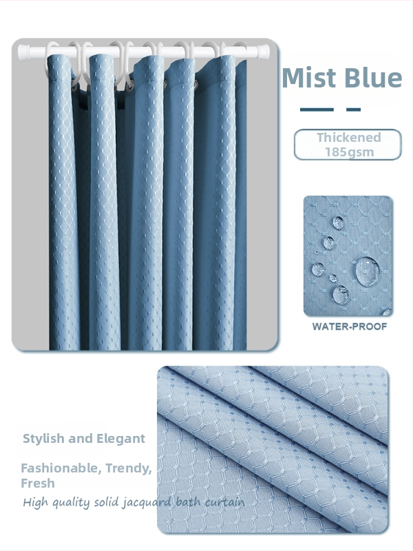 Душ завеса в скандинавски стил, полиестер, водоустойчива, против мухъл (Материал: полиестер; Стил: скандинавски; Водоустойчива; Против мухъл)