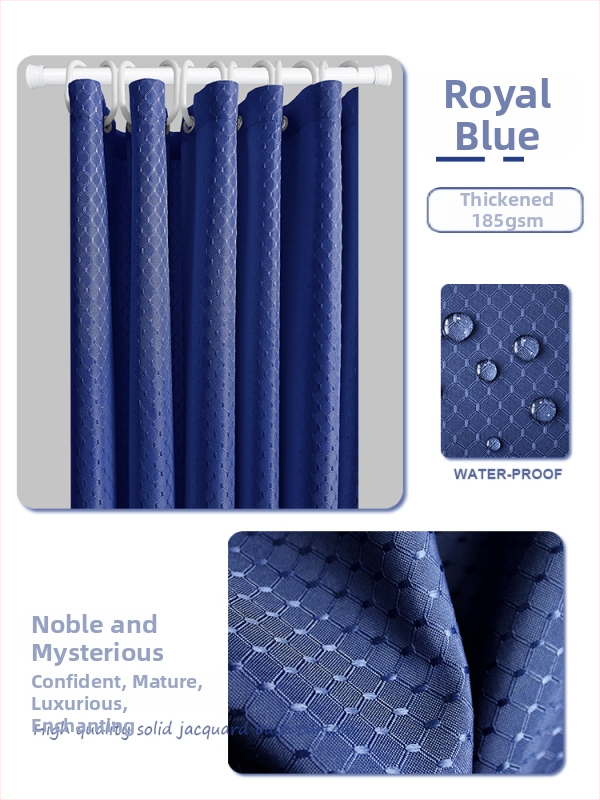 Душ завеса в скандинавски стил, полиестер, водоустойчива, против мухъл (Материал: полиестер; Стил: скандинавски; Водоустойчива; Против мухъл)