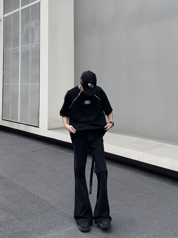 Muške traperice, straight kroj, srednja talija, zip, mikroelastične, vintage europsko-američki stil