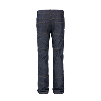 Muške traperice od denima, slim-fit s ravnim krojem i patchwork dizajnom te dekonstruiranim šavovima