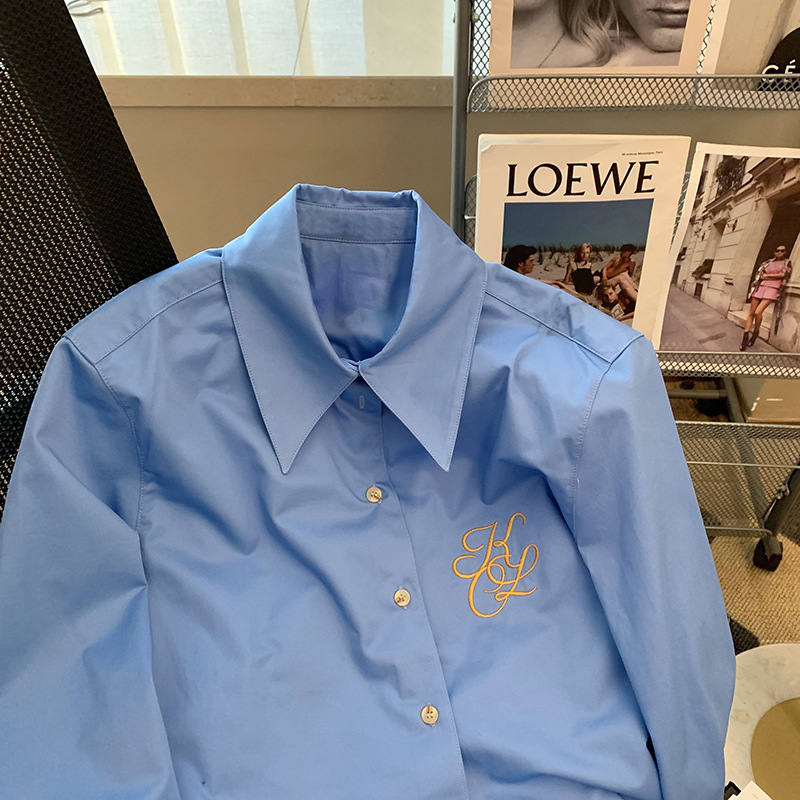 Poló galléros ing, hosszú ujjú, bő szabású, pamut anyag