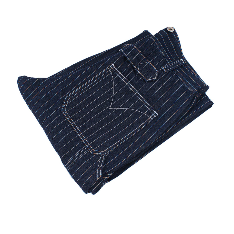 Jeanși cu bretele, croială largă, denim, 80% bumbac, talie medie, buzunare multiple