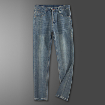 Muške traperice uskog kroja, pamukasti stretch denim, srednji pojas, zip zatvaranje