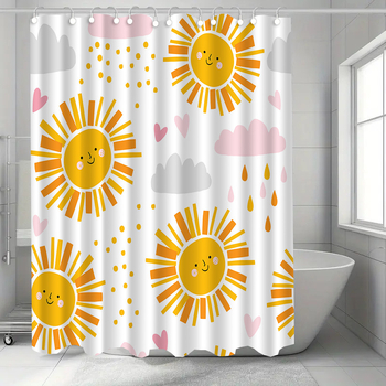 Комплект душ завеси — полиестер, модерен минималистичен стил, без пробиване за преграда, възможност за персонализация (код H-1671-1680)