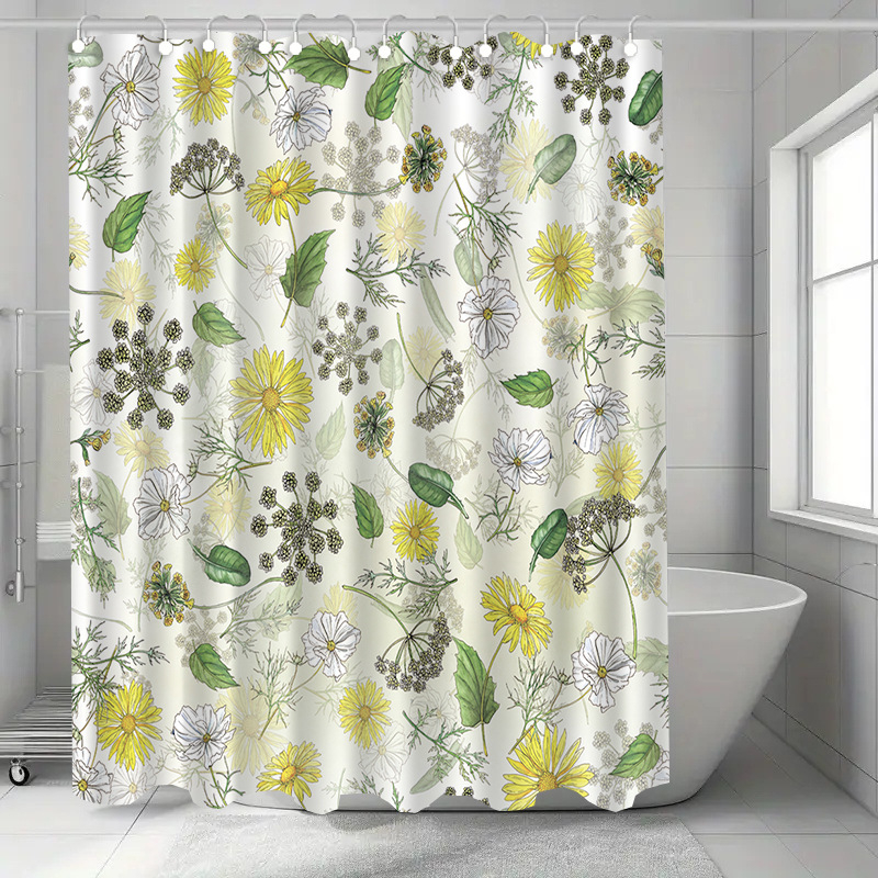 Комплект душ завеси — полиестер, модерен минималистичен стил, без пробиване за преграда, възможност за персонализация (код H-1671-1680)