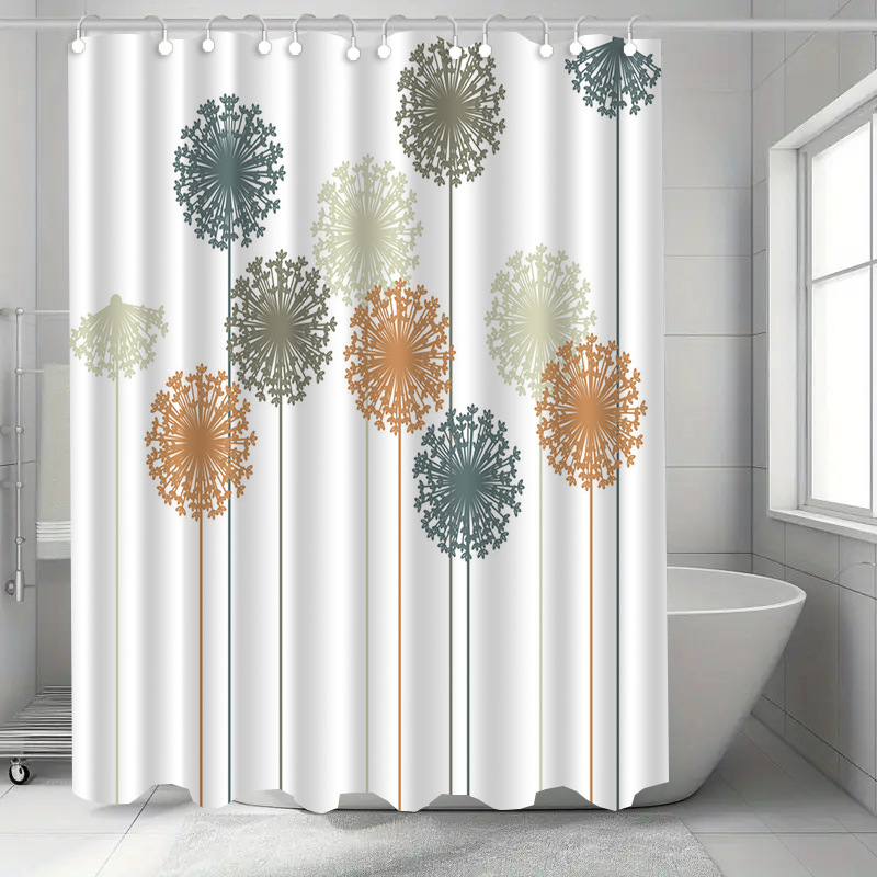 Комплект душ завеси — полиестер, модерен минималистичен стил, без пробиване за преграда, възможност за персонализация (код H-1671-1680)