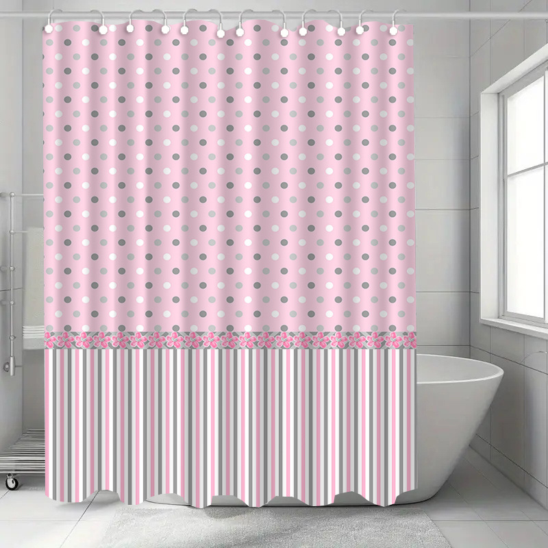 Комплект душ завеси — полиестер, модерен минималистичен стил, без пробиване за преграда, възможност за персонализация (код H-1671-1680)