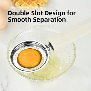 Nerezová oceľová 3-dielna sada na pečenie s oddeľovačom bielkovín, šľahačom na vajcia a multifunkčným filtrom (ne-elektrické)