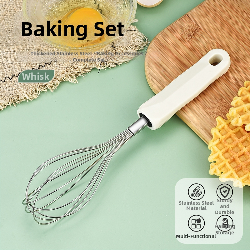 Nerezová oceľová 3-dielna sada na pečenie s oddeľovačom bielkovín, šľahačom na vajcia a multifunkčným filtrom (ne-elektrické)