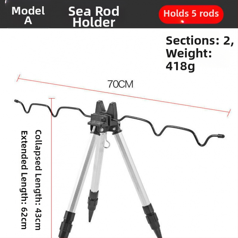 Držač za ribolovnu palicu s trokutastom bazom | Ne rotira | Ne sklapa | Materijal: visoko elastična gumena traka