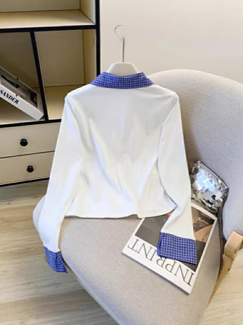 Košulja s polo ovratnikom, bez rukava, 3D uzorak, cardigan stil, japanski retro, uski kroj, obična duljina, mješavina poliester-pamuk (95%+ pamuka)