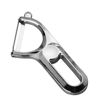 Višefunkcionalni oguljak za voće i povrće od cinkove legure, ploskog dizajna, tiskanje logotipa, mogućnost prilagodbe proizvodnje i licencirana privatna marka