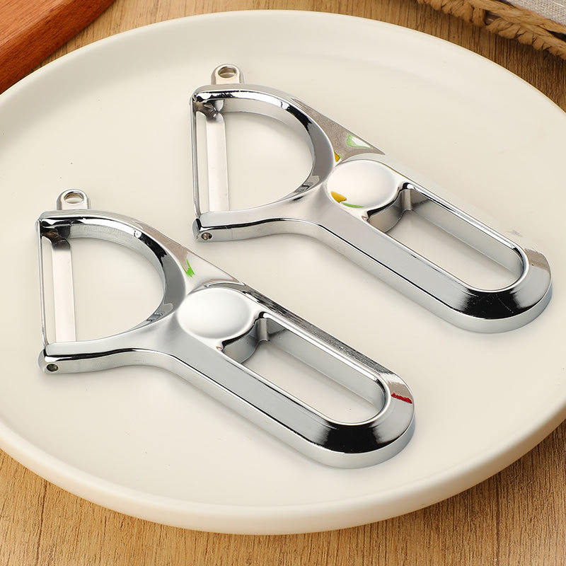 Višefunkcionalni oguljak za voće i povrće od cinkove legure, ploskog dizajna, tiskanje logotipa, mogućnost prilagodbe proizvodnje i licencirana privatna marka