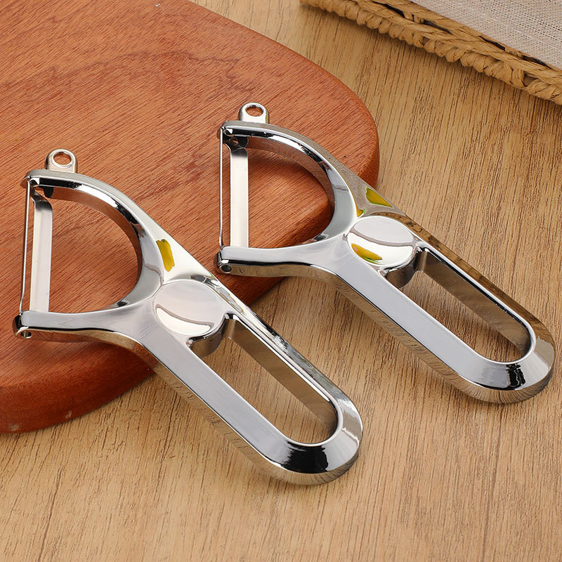 Višefunkcionalni oguljak za voće i povrće od cinkove legure, ploskog dizajna, tiskanje logotipa, mogućnost prilagodbe proizvodnje i licencirana privatna marka