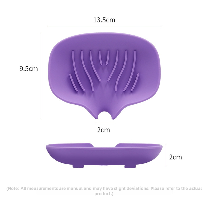 Silicijska posuda za sapun s odvodom za kupaonicu - jednostavan kreativni dizajn, jedan komad, mogućnost tiska logotipa