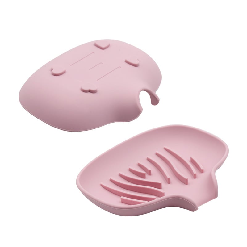 Silicijska posuda za sapun s odvodom za kupaonicu - jednostavan kreativni dizajn, jedan komad, mogućnost tiska logotipa