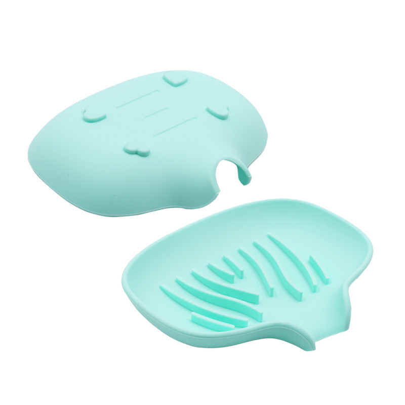 Silicijska posuda za sapun s odvodom za kupaonicu - jednostavan kreativni dizajn, jedan komad, mogućnost tiska logotipa