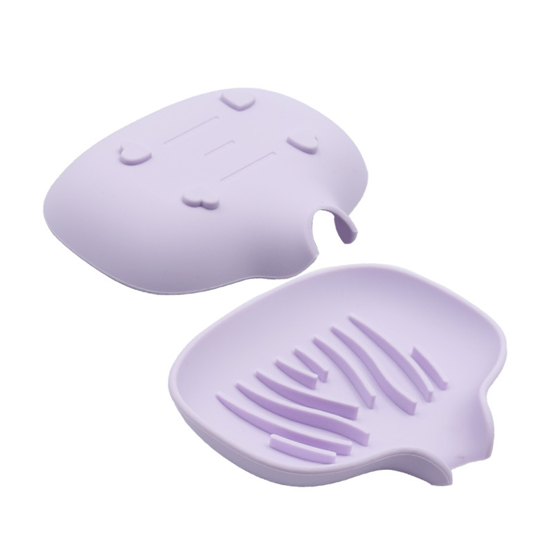 Silicijska posuda za sapun s odvodom za kupaonicu - jednostavan kreativni dizajn, jedan komad, mogućnost tiska logotipa