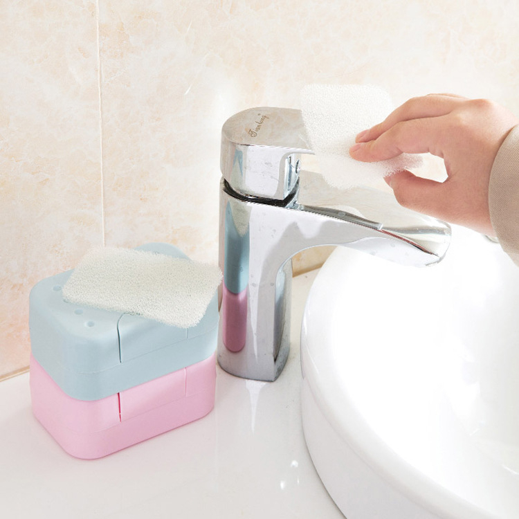 SAFEBET Szappan doboz — falra szerelhető, lefolyóval, fedéllel, fúrásmentes, PP