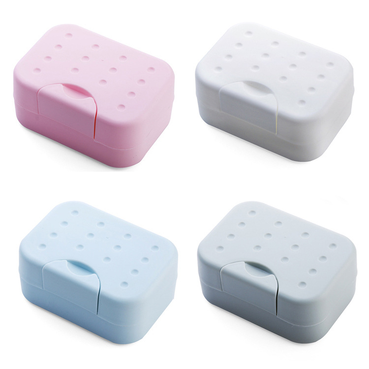 SAFEBET Szappan doboz — falra szerelhető, lefolyóval, fedéllel, fúrásmentes, PP