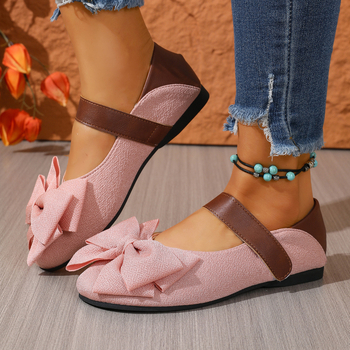Ženske cipele s okruglim vrhom, PU gornji dio, Slip-On, ravna potplata