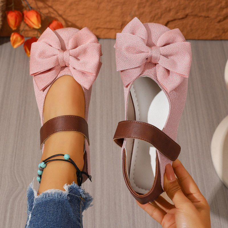 Ženske cipele s okruglim vrhom, PU gornji dio, Slip-On, ravna potplata