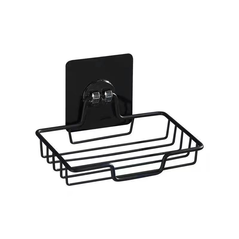 Nemes acélból készült szappantartó lefolyóhálóval, falra szerelhető, szívókoronggal, egyrétegű