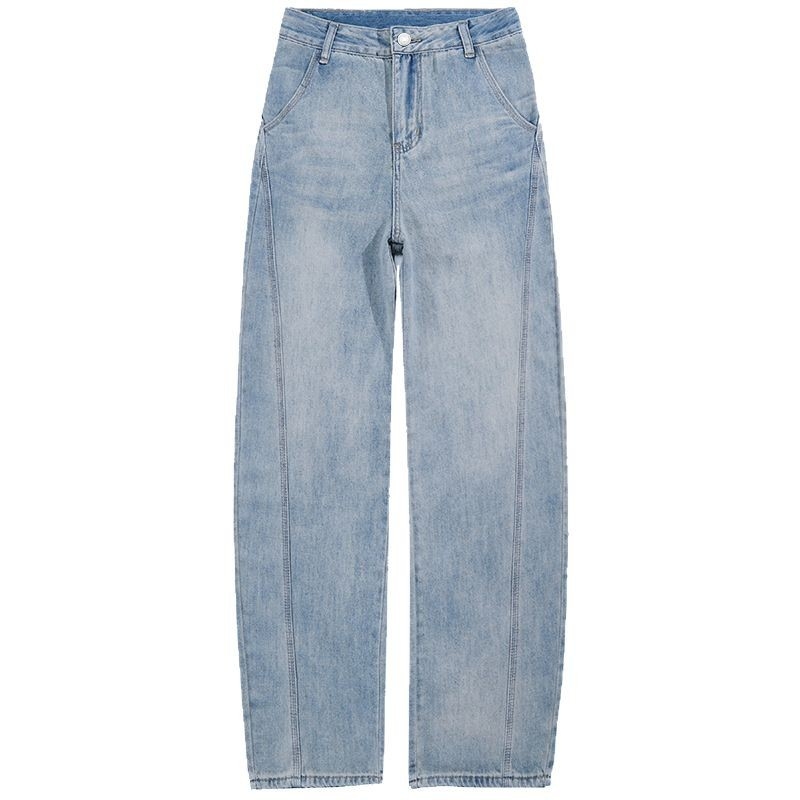 Damske traperice od denima s visokim strukom, široke nogavice, 80–90% pamuk, poliester do 30%, opran izgled