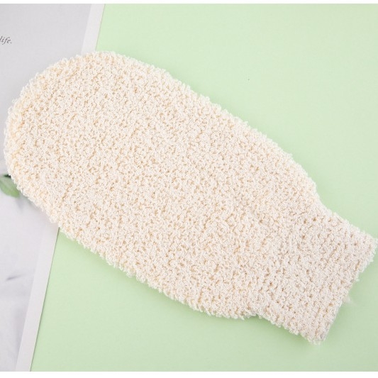 Fürdőkesztyű bambuszrostból és pamutból, Shu rui san yue márka, 500 darab egy dobozban, testreszabás elérhető