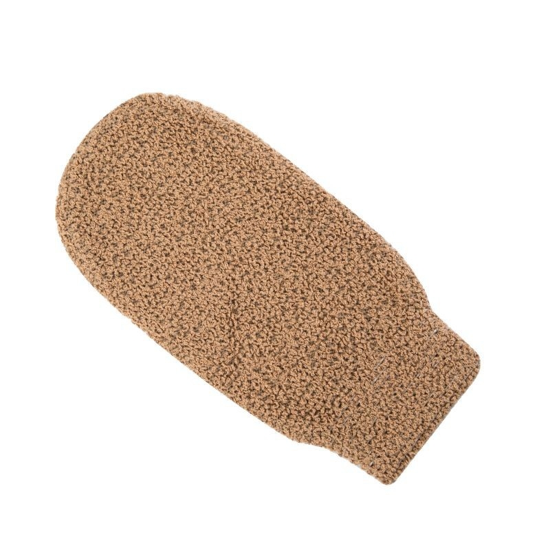 Fürdőkesztyű bambuszrostból és pamutból, Shu rui san yue márka, 500 darab egy dobozban, testreszabás elérhető