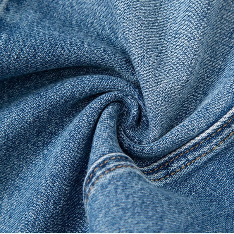 Scimitar hlače s 3D dekonstruiranim bočnim šavovima u luk za poboljšanje oblika nogu; denim s visokim strukom, pamuk i Tencel, ležerni japansko-korejski stil