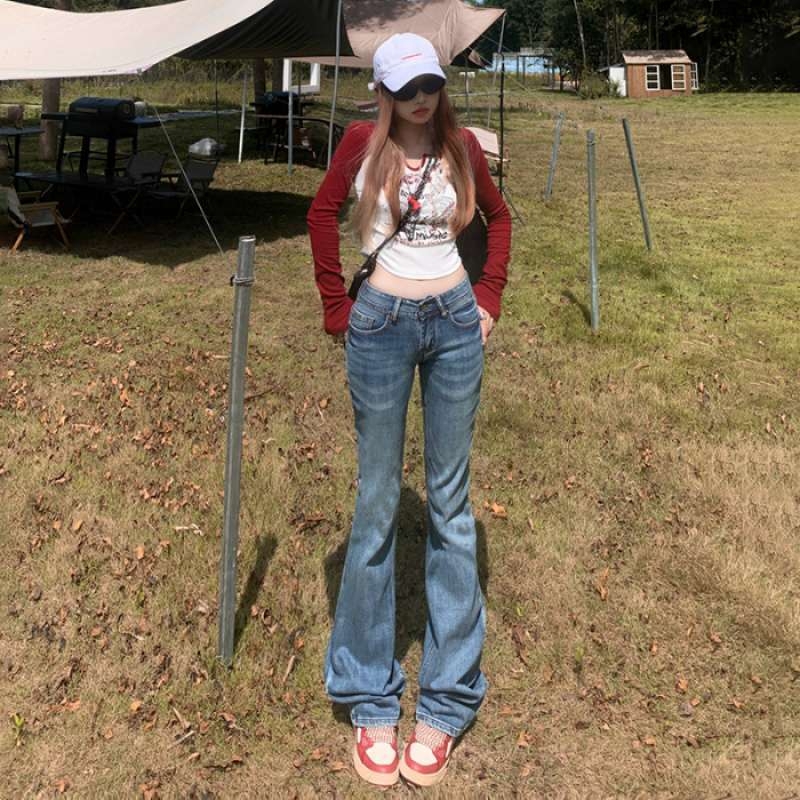 Jeansi de croială largă, uzură, fermoar, stil casual