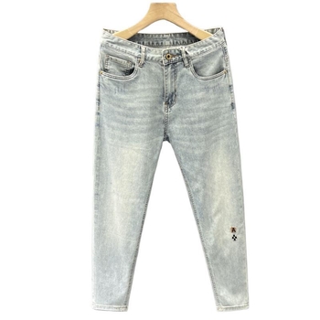 Muške traperice ravnog kroja, elastične, cropped duljina, pamuk denim, srednji pojas