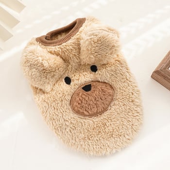 Desene animate cățeluș flanel cald pisică ceașcă de ceai câine cățeluș haine cățeluș pisică ursuleț de pluș vestă pentru animale de companie