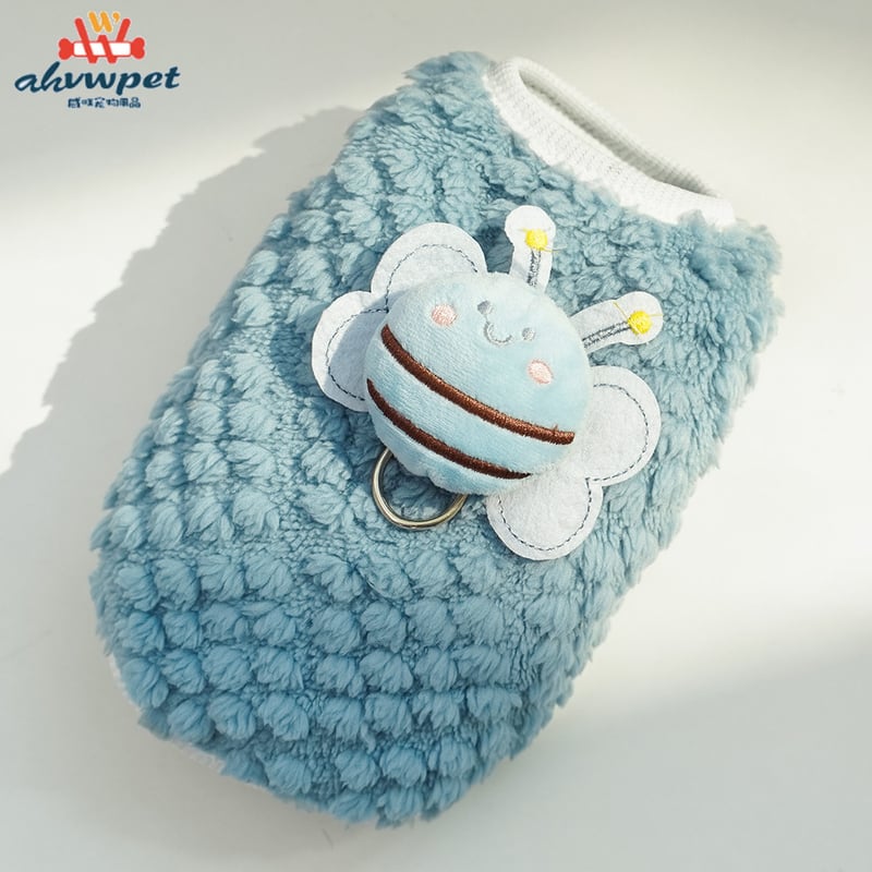 Desene animate cățeluș flanel cald pisică ceașcă de ceai câine cățeluș haine cățeluș pisică ursuleț de pluș vestă pentru animale de companie