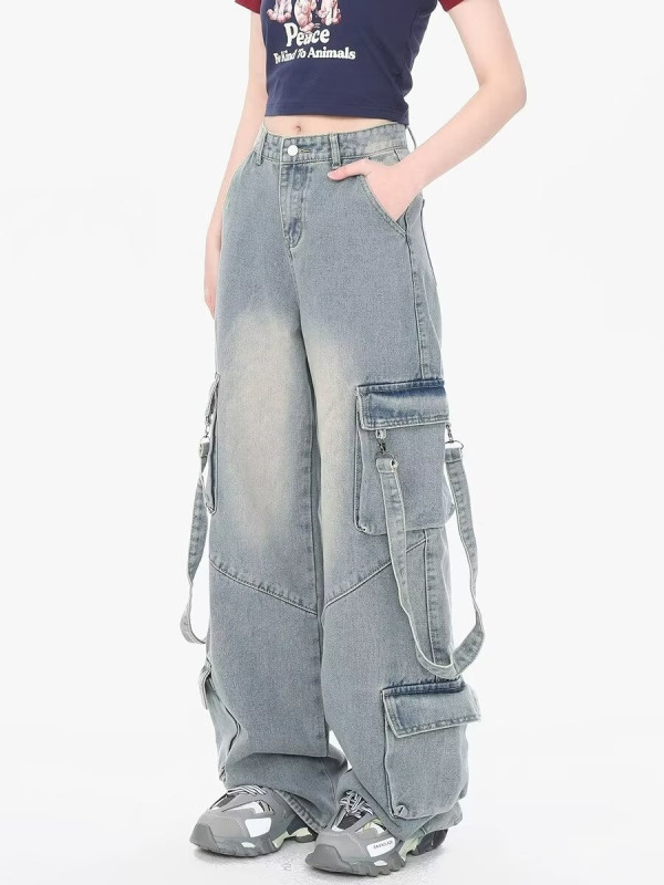 Traperice - ravni kroj, srednji porast, pamuk denim 75%, ručno crtani detalji, zatvarač, za proljeće i jesen