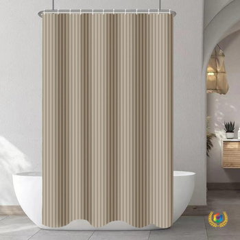 Завеса за душ – полиестер, етнически стил, с райета, печат на лого, персонализирана обработка