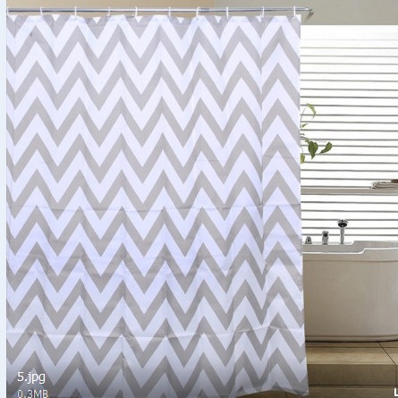 Завеса за душ – полиестер, етнически стил, с райета, печат на лого, персонализирана обработка