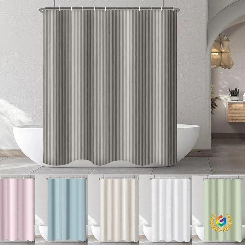 Завеса за душ – полиестер, етнически стил, с райета, печат на лого, персонализирана обработка