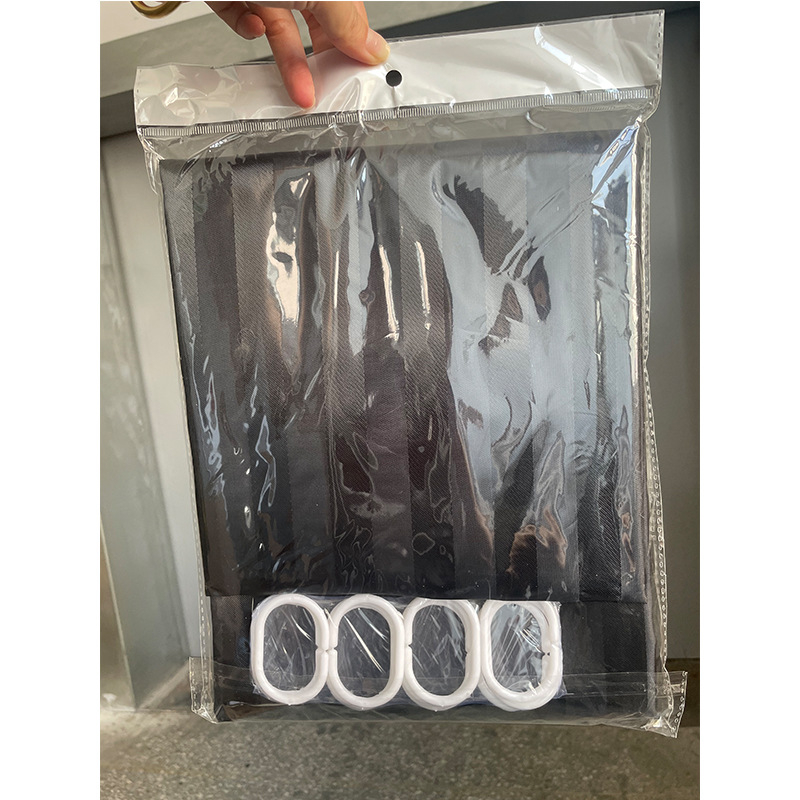 Завеса за душ – полиестер, етнически стил, с райета, печат на лого, персонализирана обработка