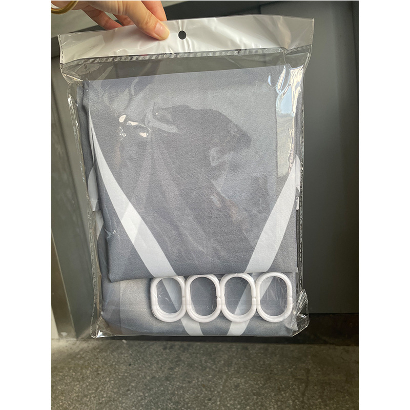 Завеса за душ – полиестер, етнически стил, с райета, печат на лого, персонализирана обработка