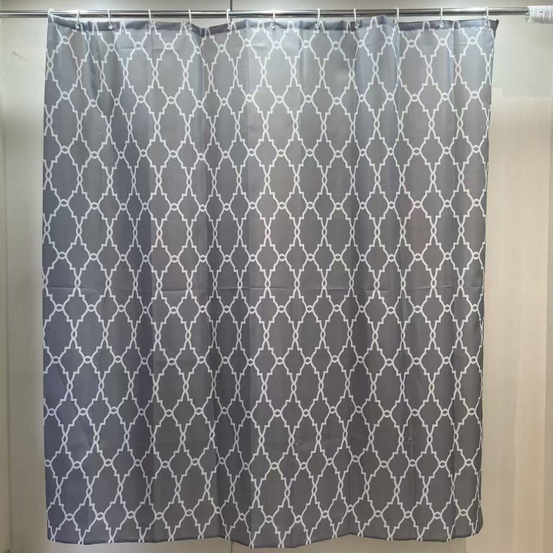 Завеса за душ – полиестер, етнически стил, с райета, печат на лого, персонализирана обработка