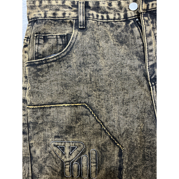 Muške traperice ravnog kroja, hip-hop stil, denim od pamuka, srednji struk, zatvarač