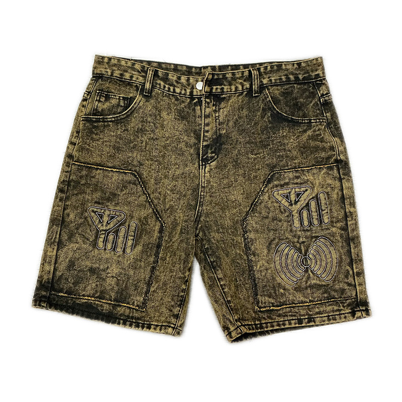 Muške traperice ravnog kroja, hip-hop stil, denim od pamuka, srednji struk, zatvarač